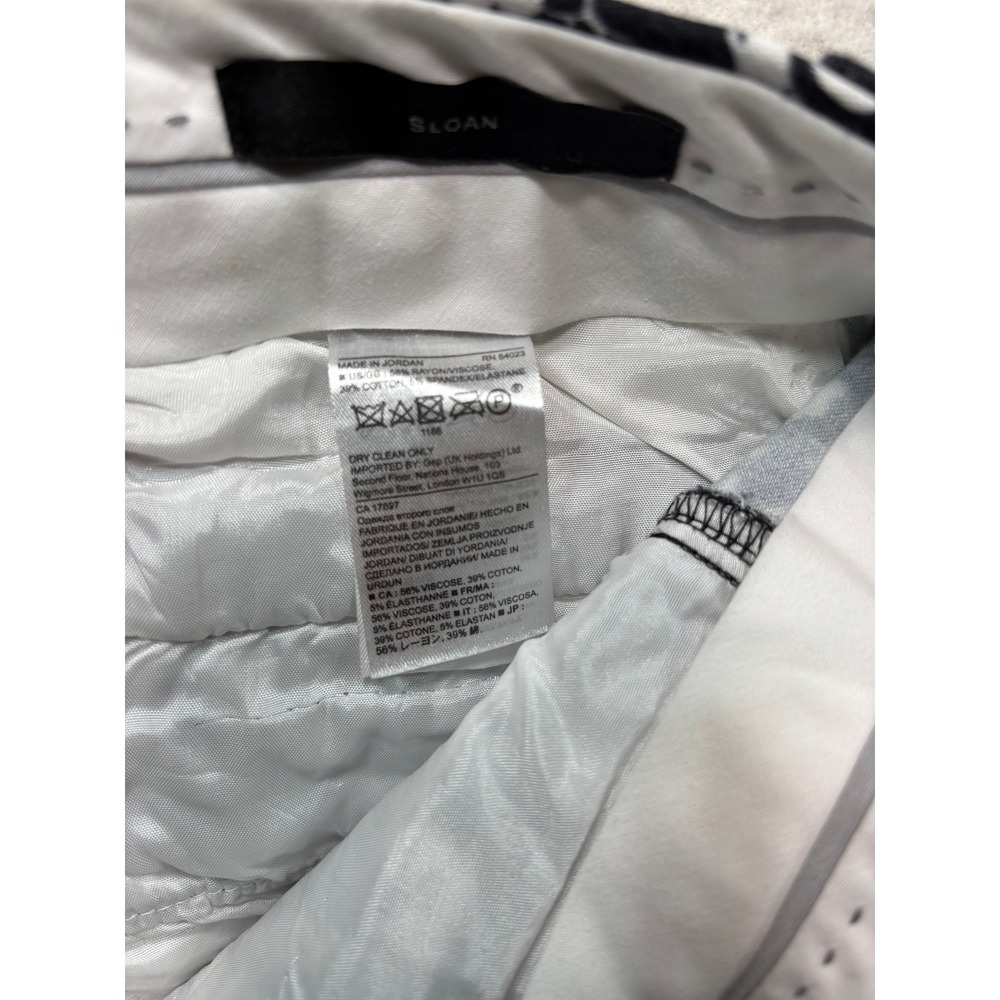 Banana Republic Sloan Floral Pants Black White Ankle Trousers SZ 12 #1052 - Picture 8 of 10
